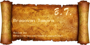 Brasovan Tamara névjegykártya